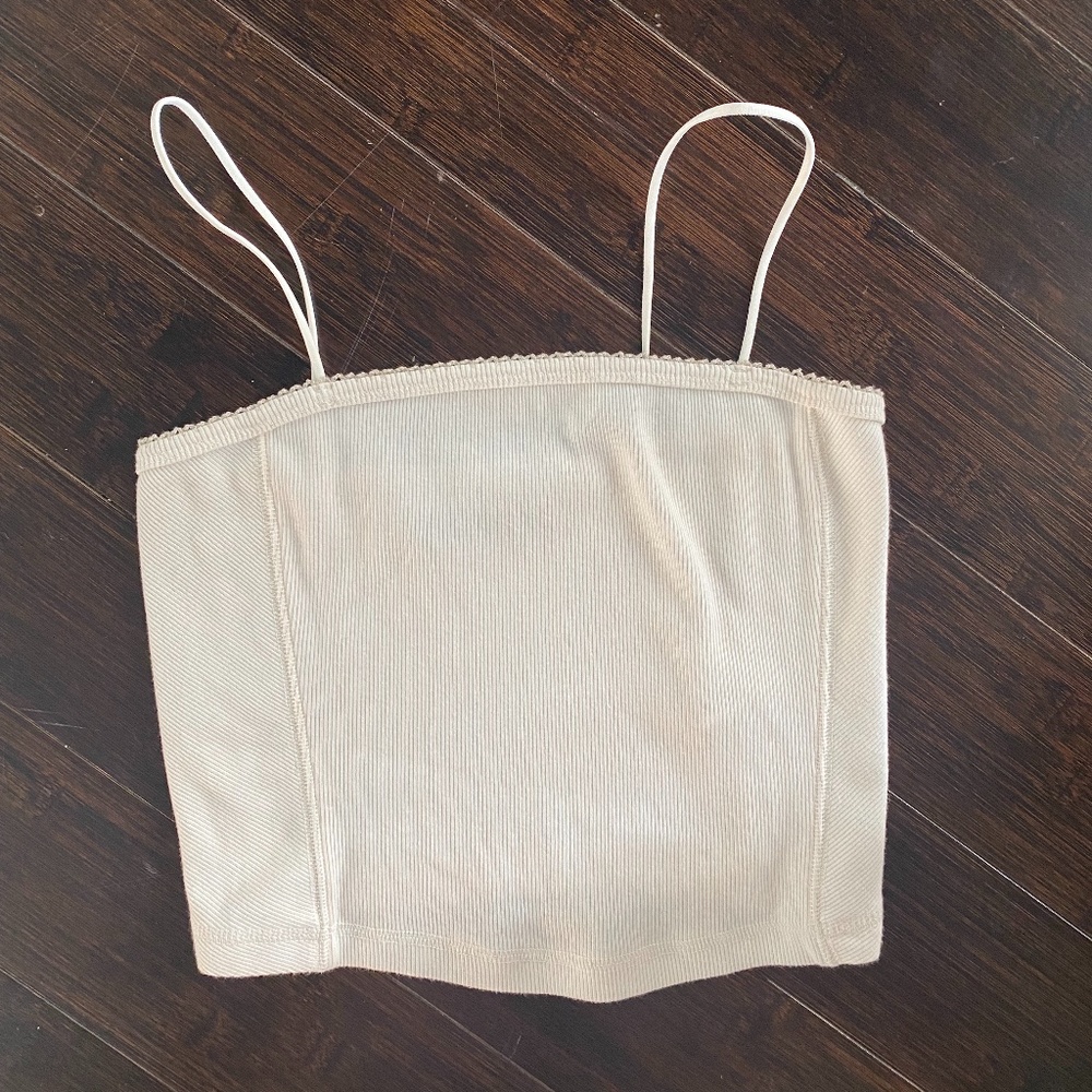 Abercrombie and Fitch crop top, S, cream